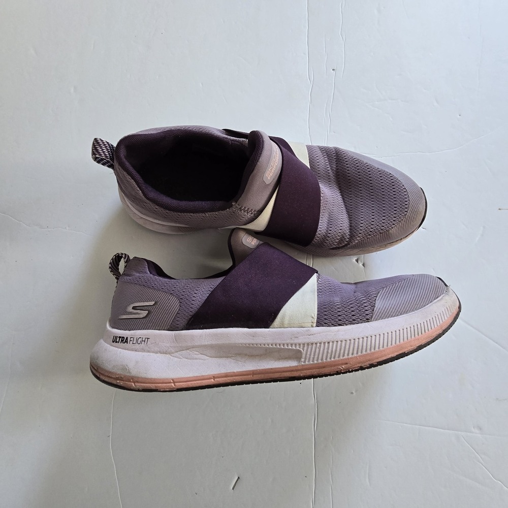 Skechers Goga Mat Air Cooled Ultra Flight‎ Plum Sneakers Womens 9.5 SN 128103 - Picture 6 of 11